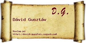 Dávid Gusztáv névjegykártya